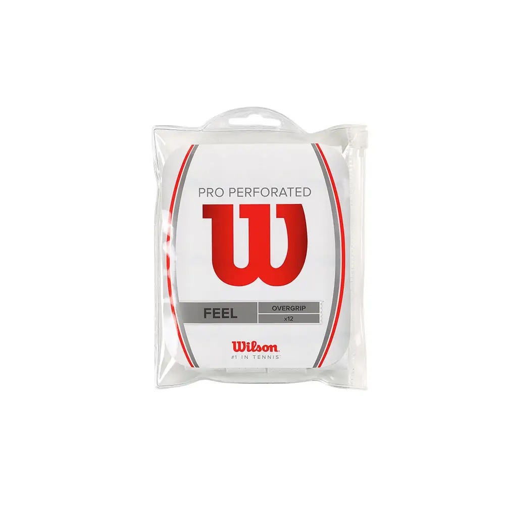 WILSON PRO OVERGRIP PERFORATED 12PK WHITE