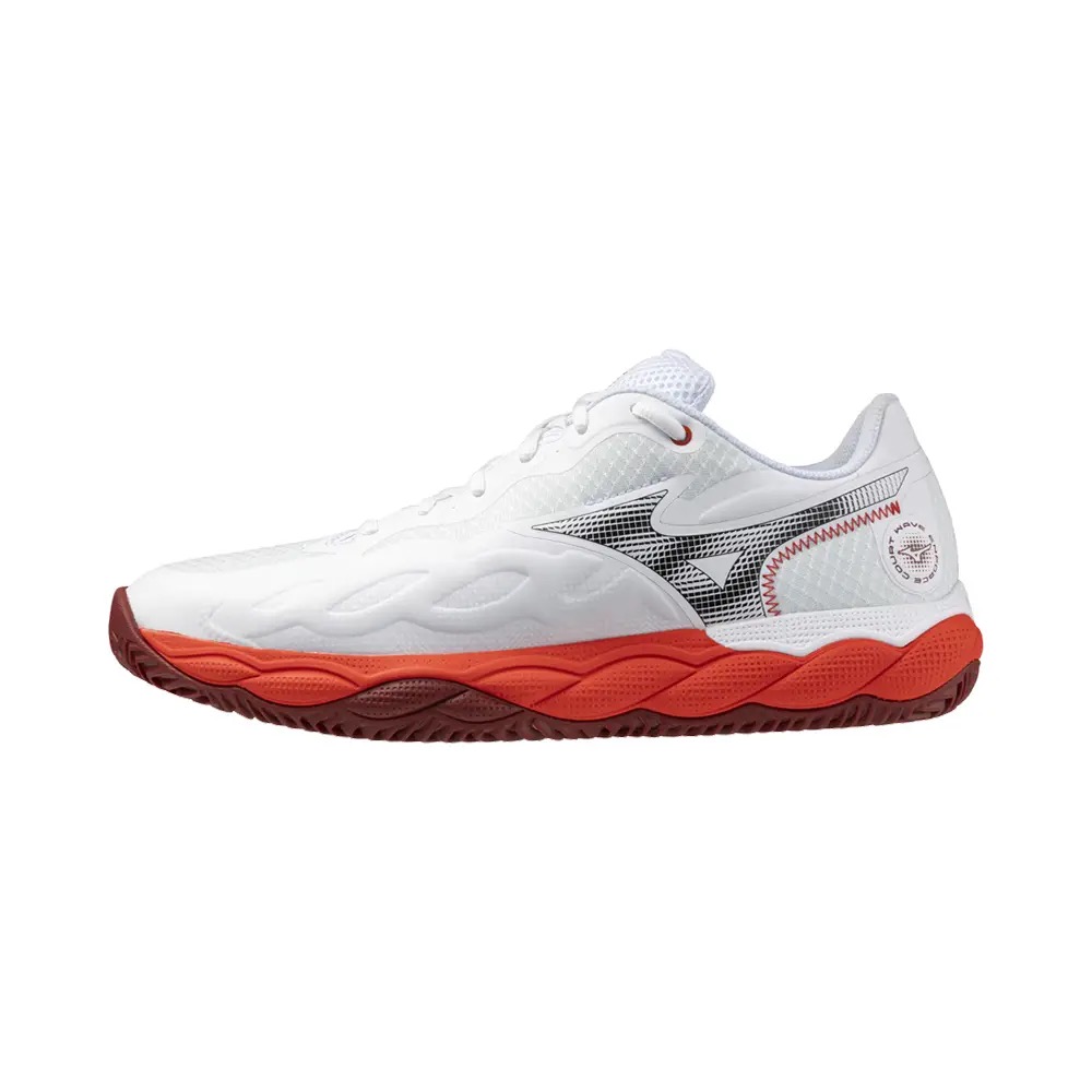 MIZUNO WAVE ENFORCE COURT CLAY WHITE/CORAL 61GC2435 - Image 3
