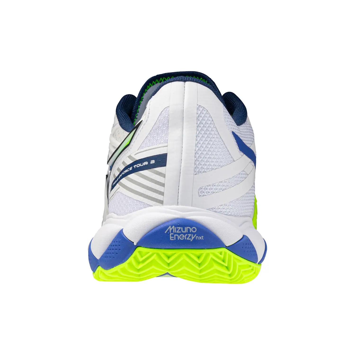 MIZUNO WAVE ENFORCE TOUR 2 CLAY COURT WHITE/BLUE/FLUORESCENT YELLOW 61GC2603 - Image 5