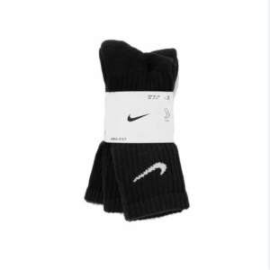 Nike Everyday Cushioned Crew x 3 Socks - Black/White